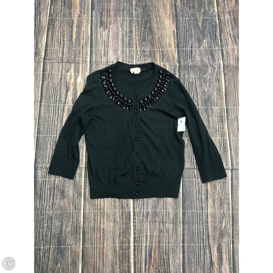 Sweater Cardigan Designer By Kate Spade In Black, Size: M