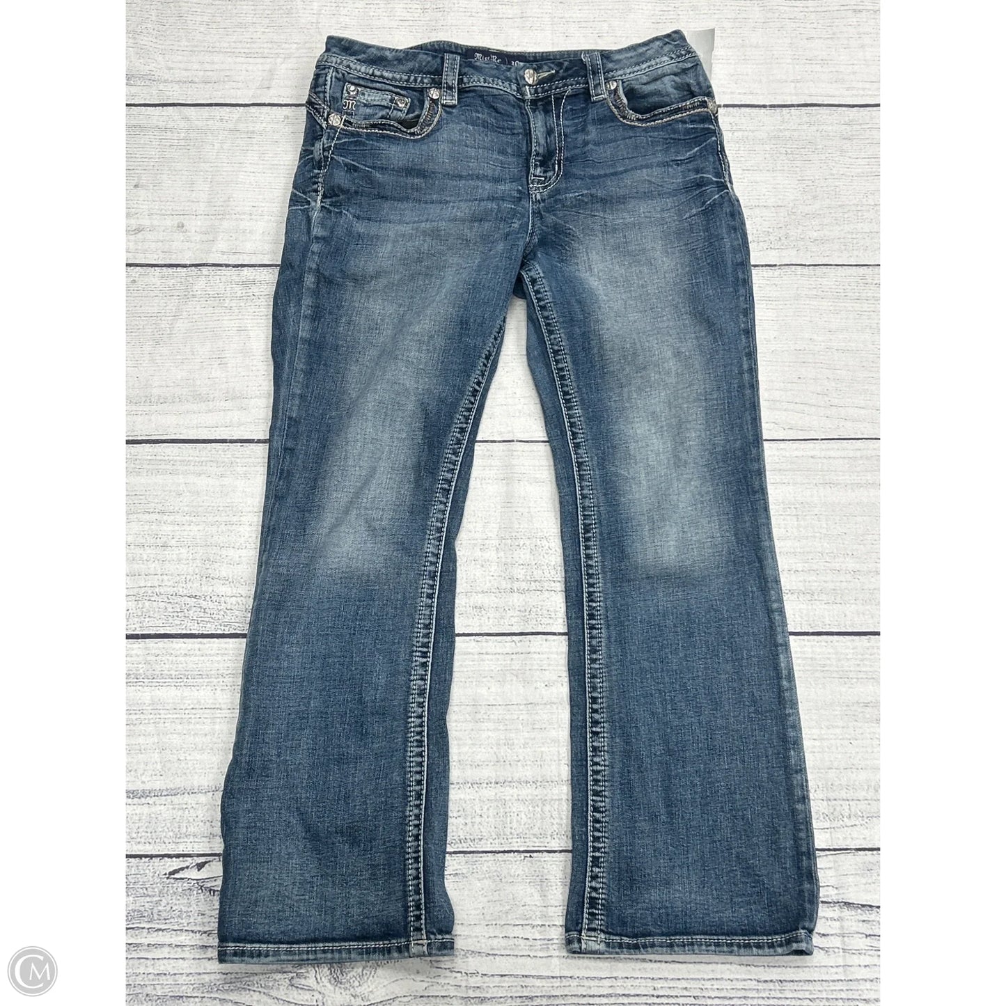 Jeans Flared By Miss Me In Blue Denim, Size: 10