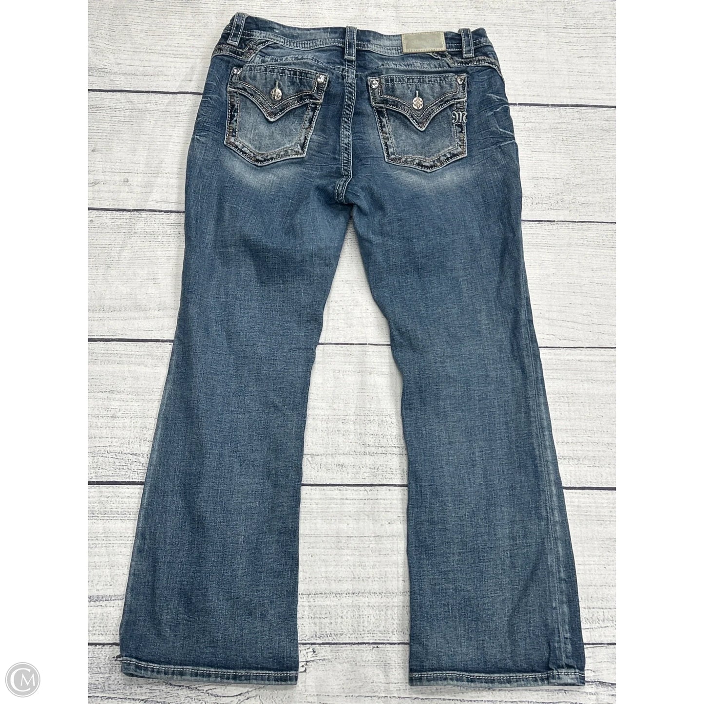 Jeans Flared By Miss Me In Blue Denim, Size: 10