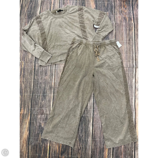 Pants Set 2pc By Jane And Delancey In Brown, Size: Xl