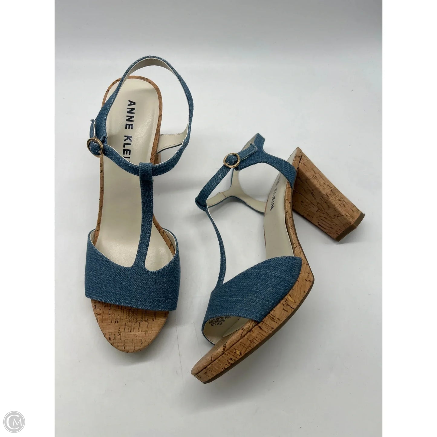 Sandals Heels Block By Anne Klein In Blue, Size: 11