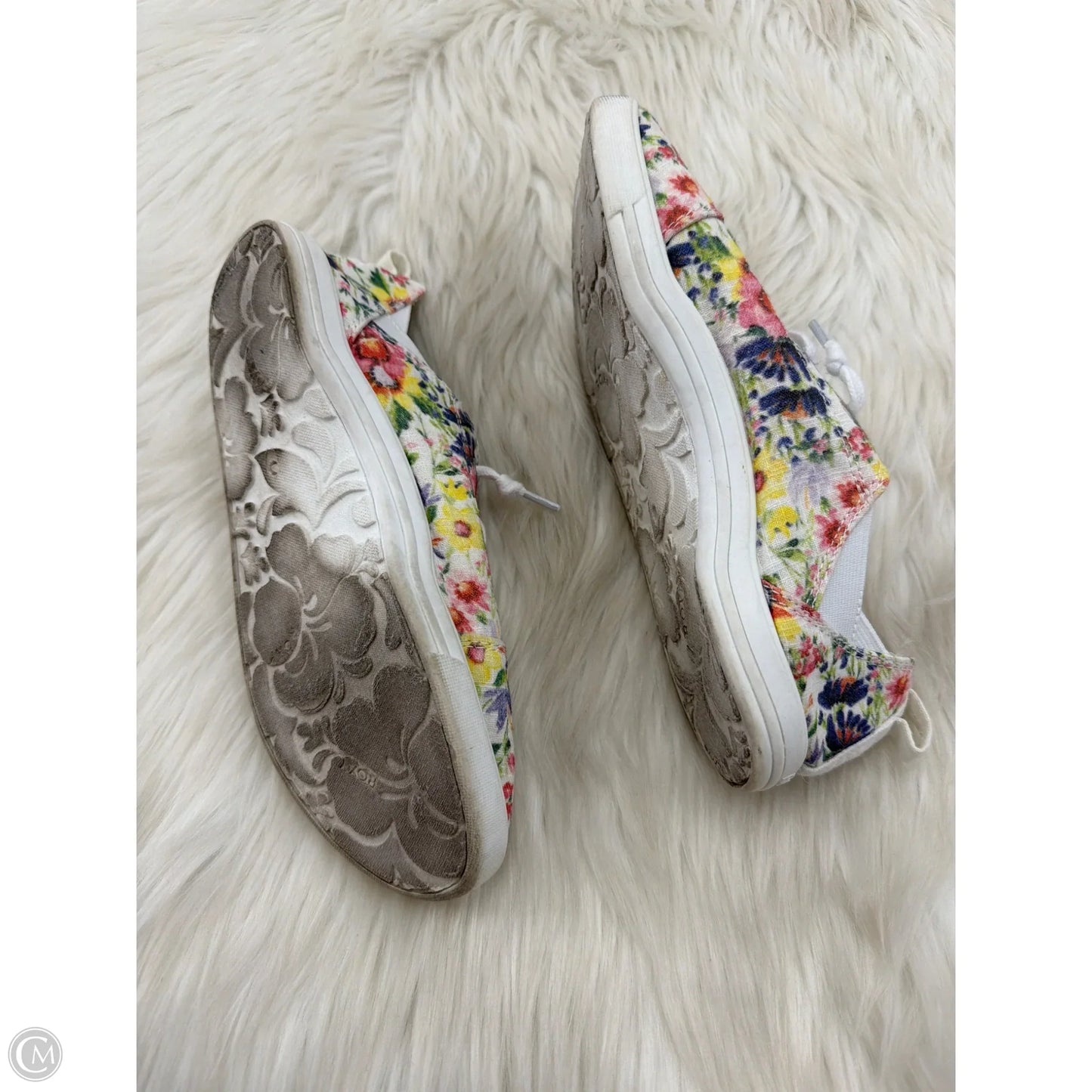 Shoes Sneakers By Roxy In Floral Print, Size: 7.5