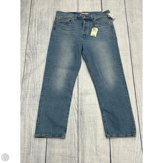 Jeans Straight By Levis In Blue Denim, Size: 12