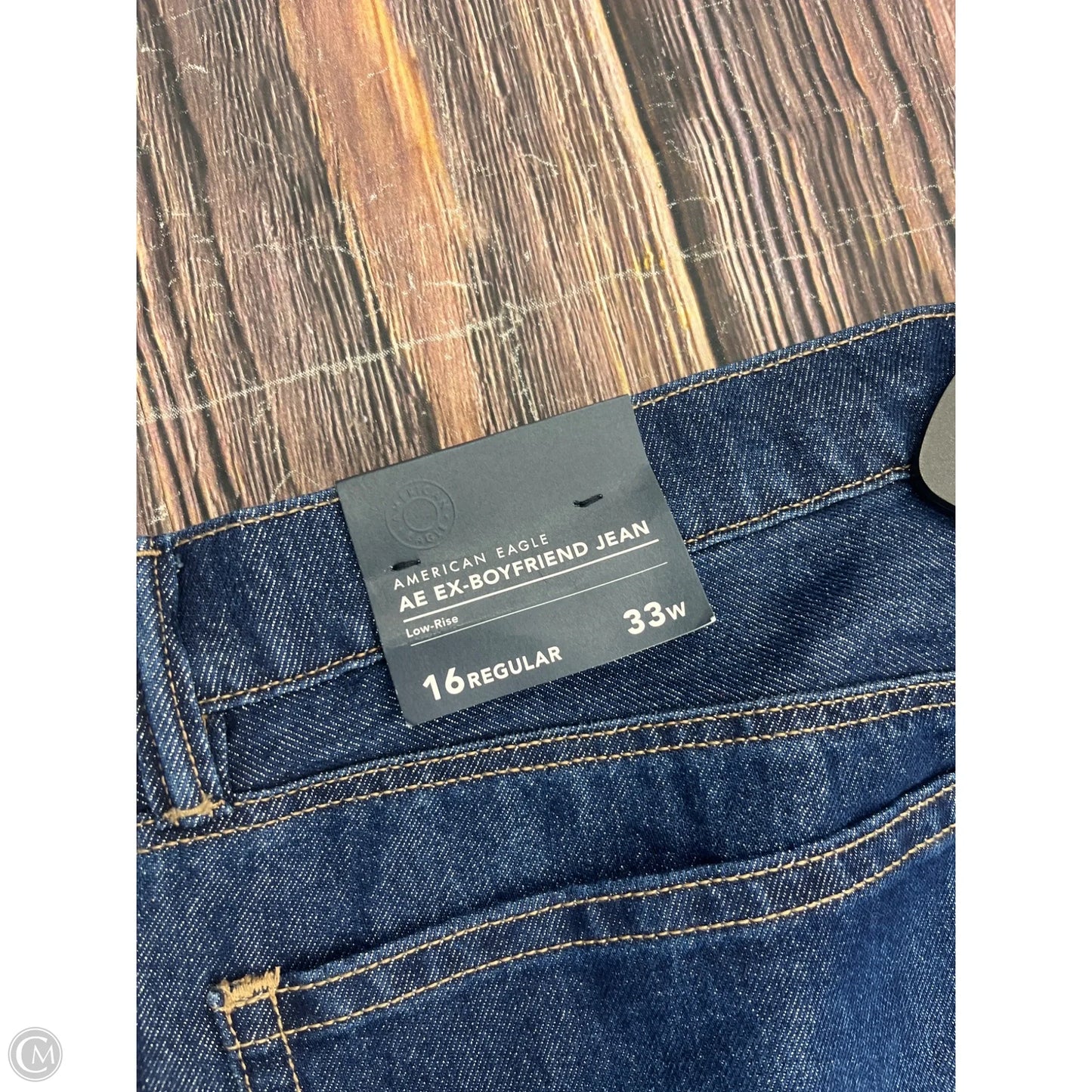 Jeans Wide Leg By American Eagle In Blue Denim, Size: 16