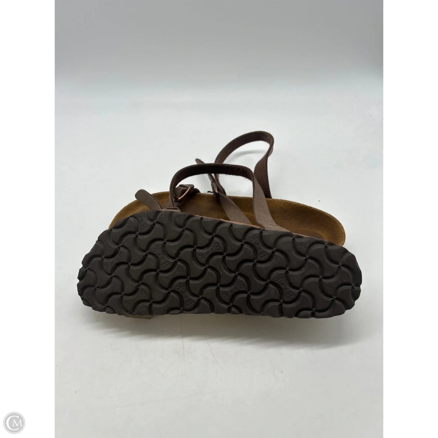 Sandals Flats By Birkenstock In Brown, Size: 5