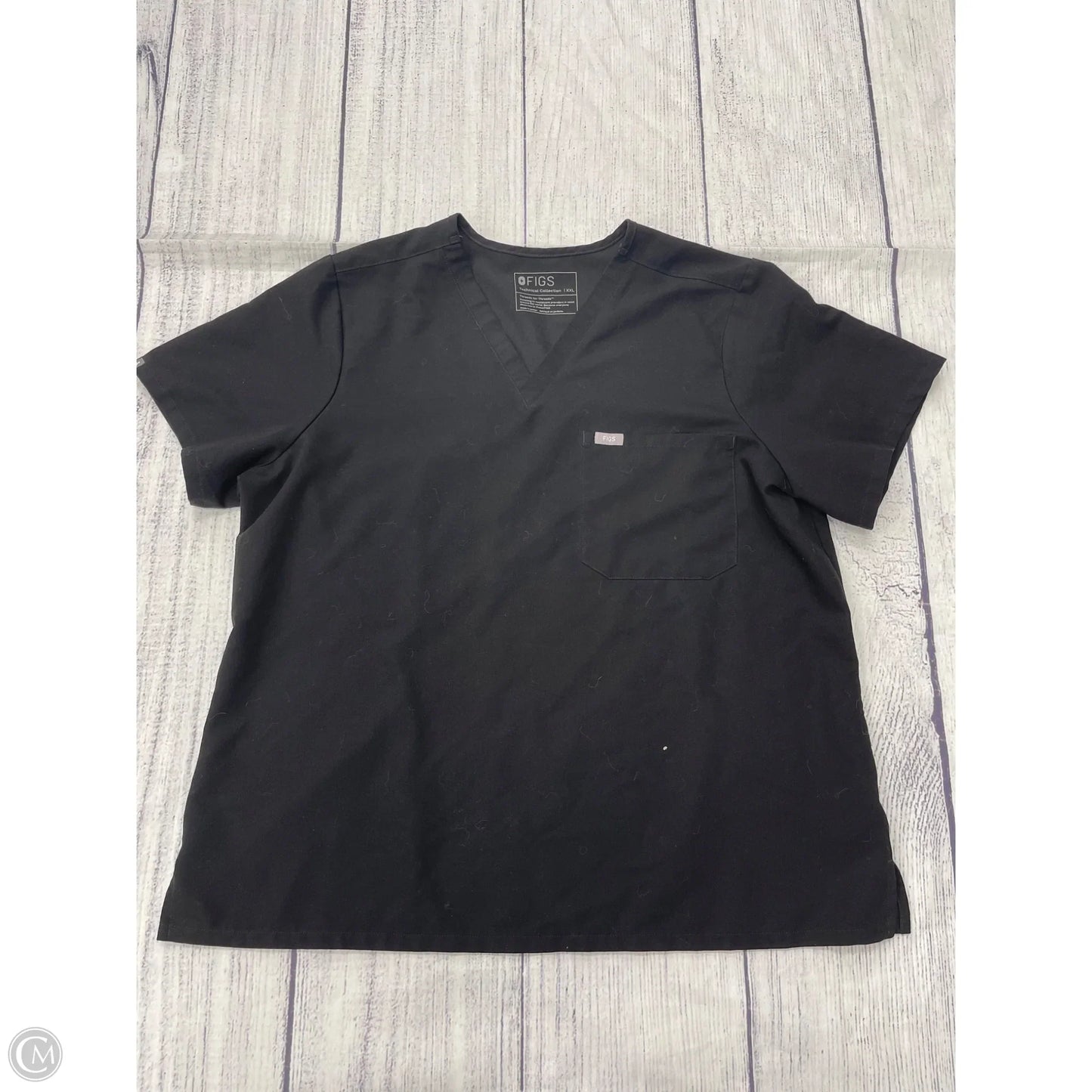 Top Short Sleeve By Clothes Mentor In Black, Size: 1x