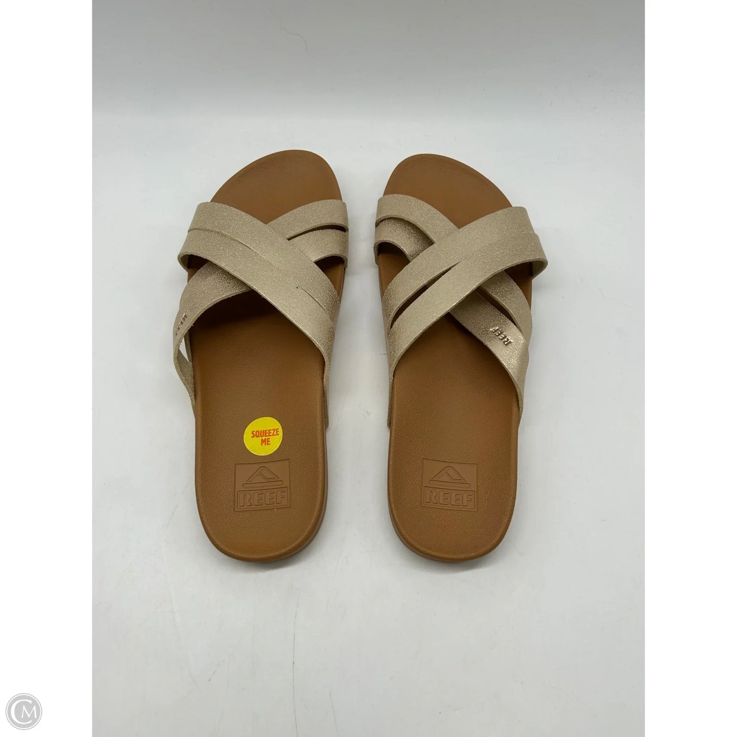 Sandals Flats By Reef In Gold, Size: 8