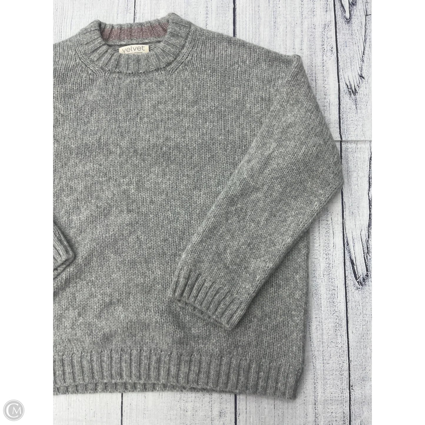 Sweater By Velvet By Jenny Graham In Grey, Size: L