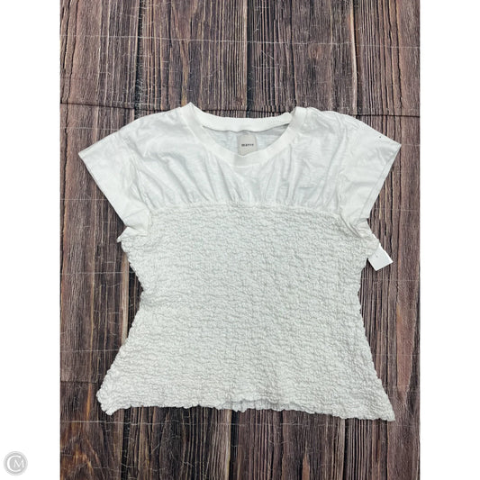 Top Short Sleeve By Maeve In White, Size: Xl