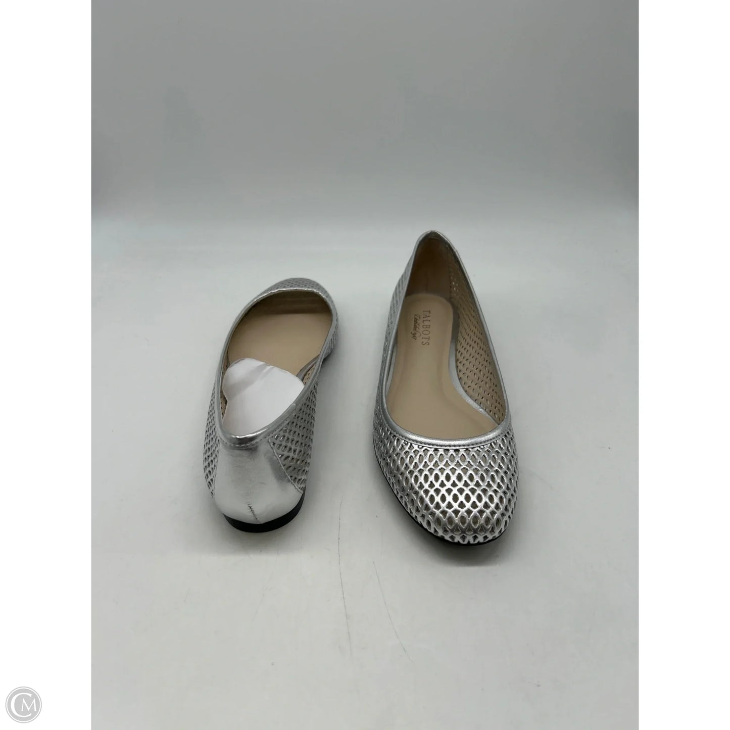 Shoes Flats By Talbots In Silver, Size: 8
