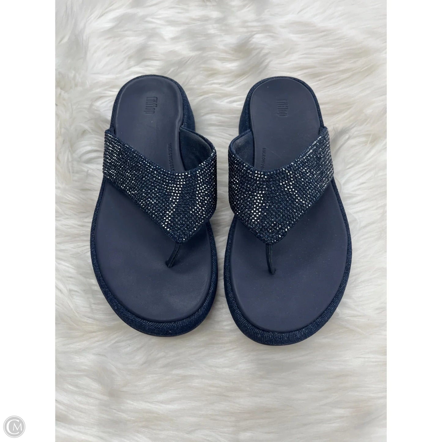 Sandals Flip Flops By Fitflop In Blue, Size: 7