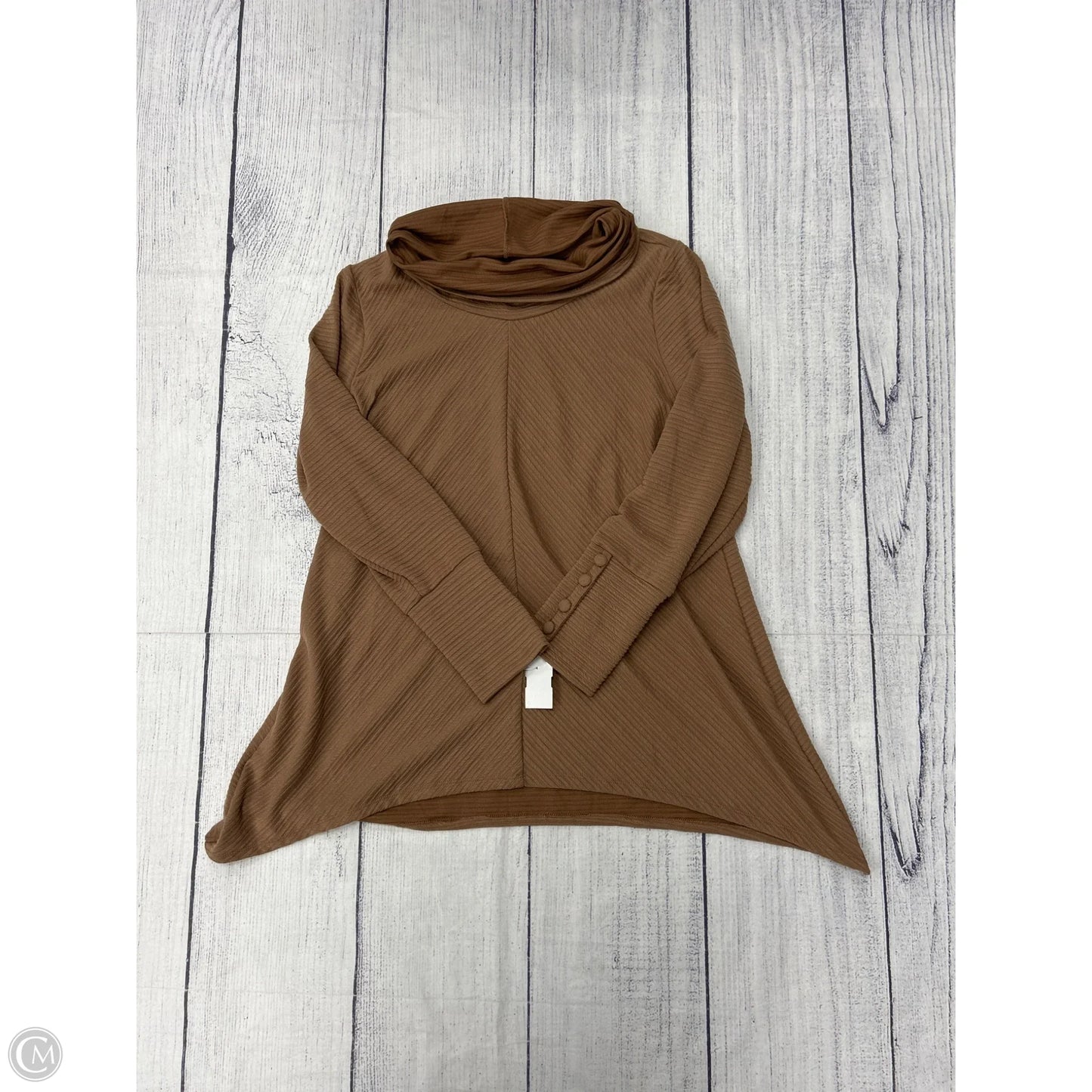 Top Long Sleeve By New York Laundry In Brown, Size: L