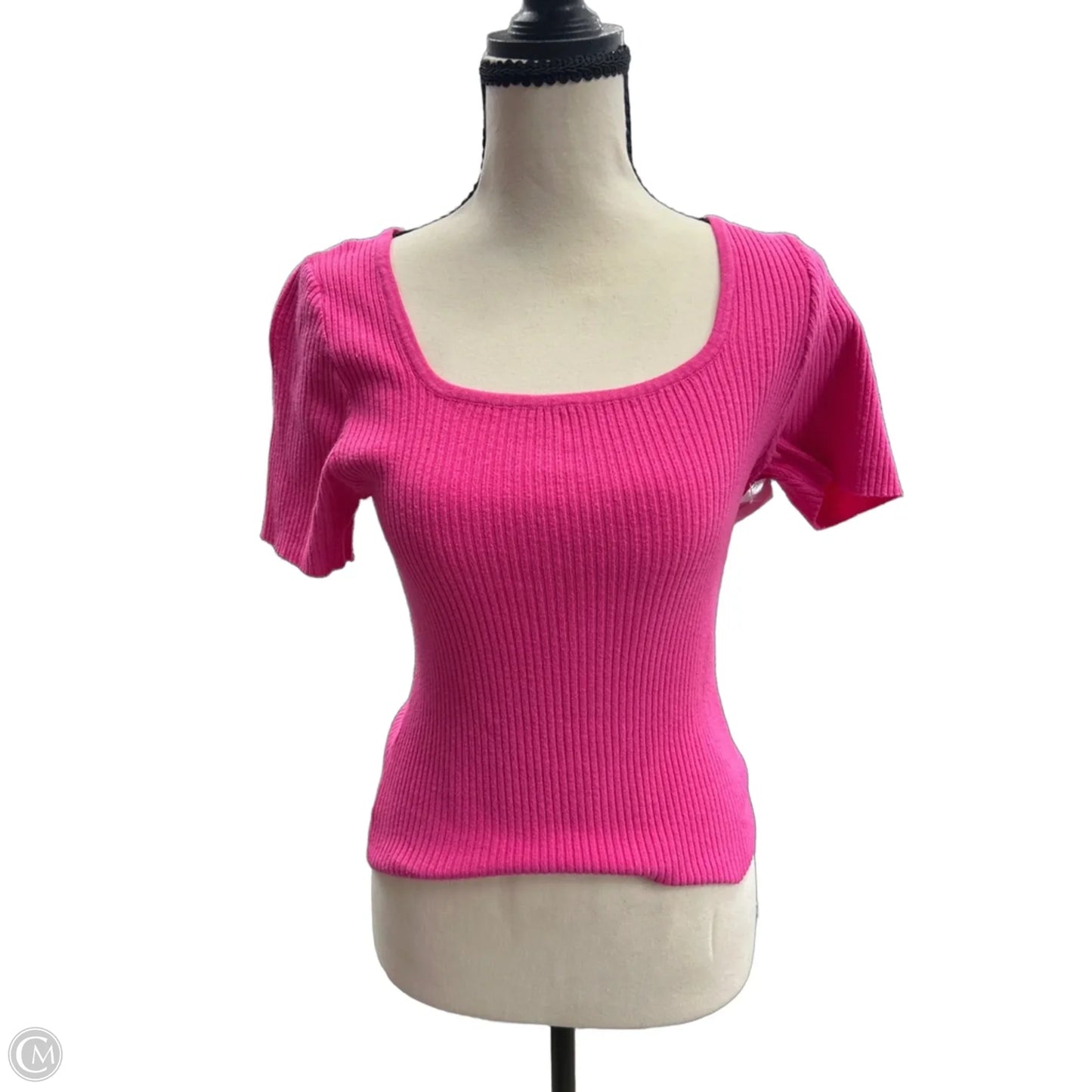 Top Short Sleeve By Allie Rose In Pink, Size: M