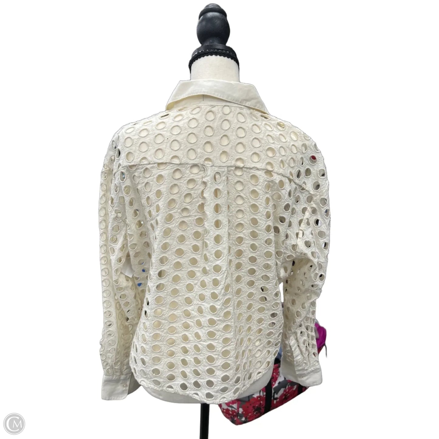 Top Long Sleeve By Gap In Cream, Size: S