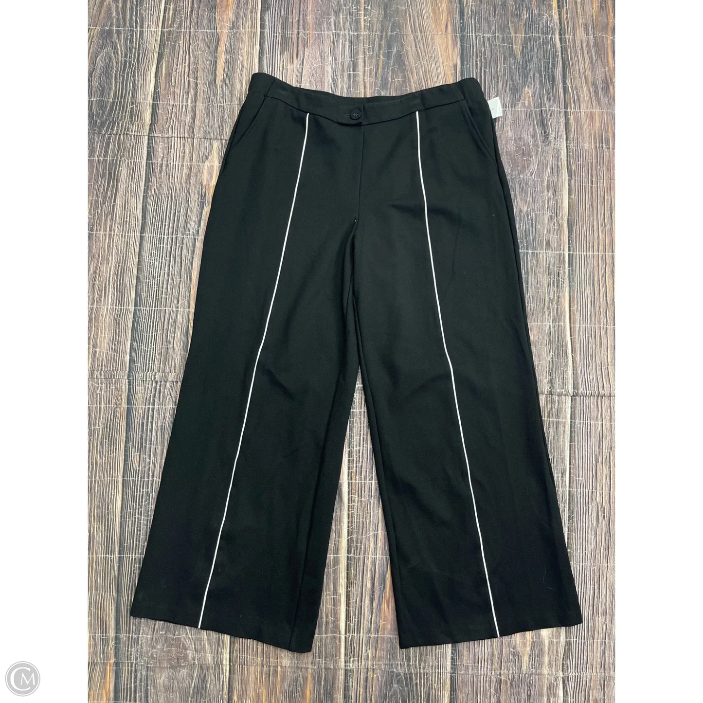 Pants Wide Leg By Isaac Mizrahi Live Qvc In Black, Size: L