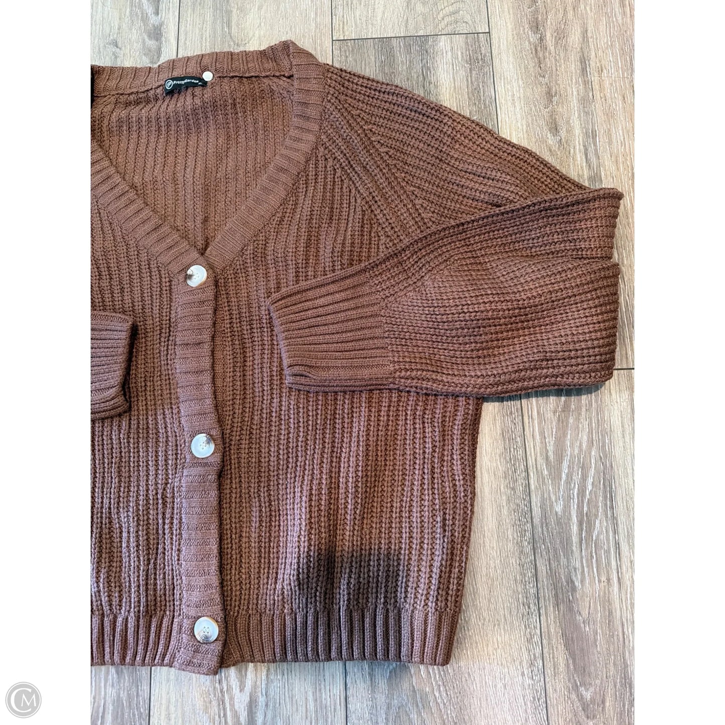 Sweater Cardigan By Prettygarden In Brown, Size: Xl