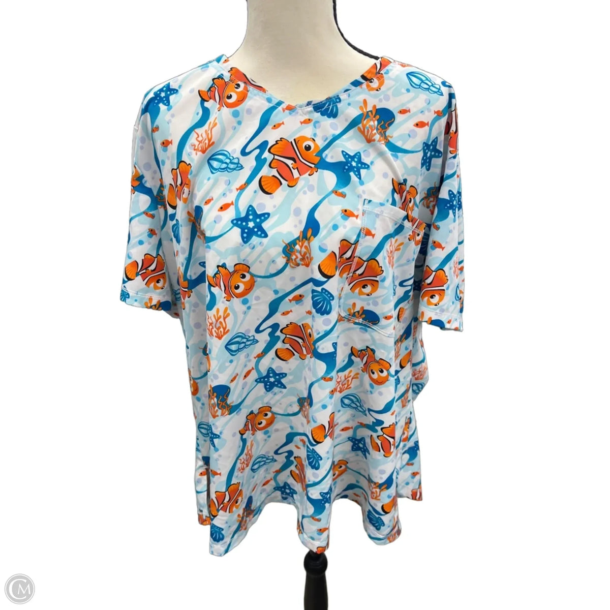 Top Short Sleeve By Clothes Mentor In Blue, Size: 3x