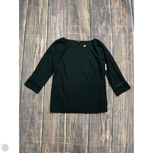 Top 3/4 Sleeve By Talbots In Black, Size: M