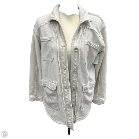 Jacket Shirt By Pilcro In Tan, Size: S