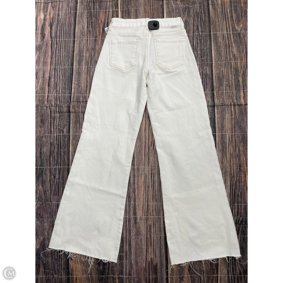 Jeans Wide Leg By Risen In White Denim, Size: 0