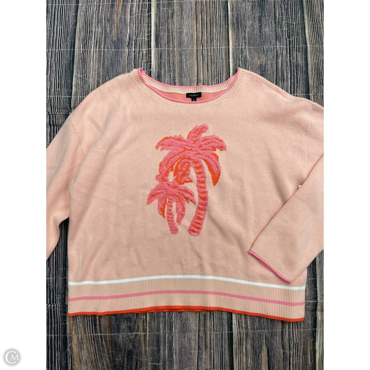 Sweater By Talbots In Pink, Size: Xl