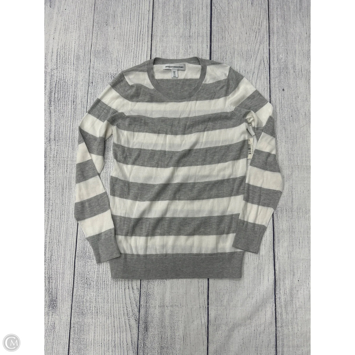 Top Long Sleeve Basic By Amazon Essentials In Grey, Size: M