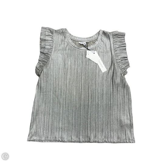Top Sleeveless By Nicole By Nicole Miller In Silver, Size: Xl