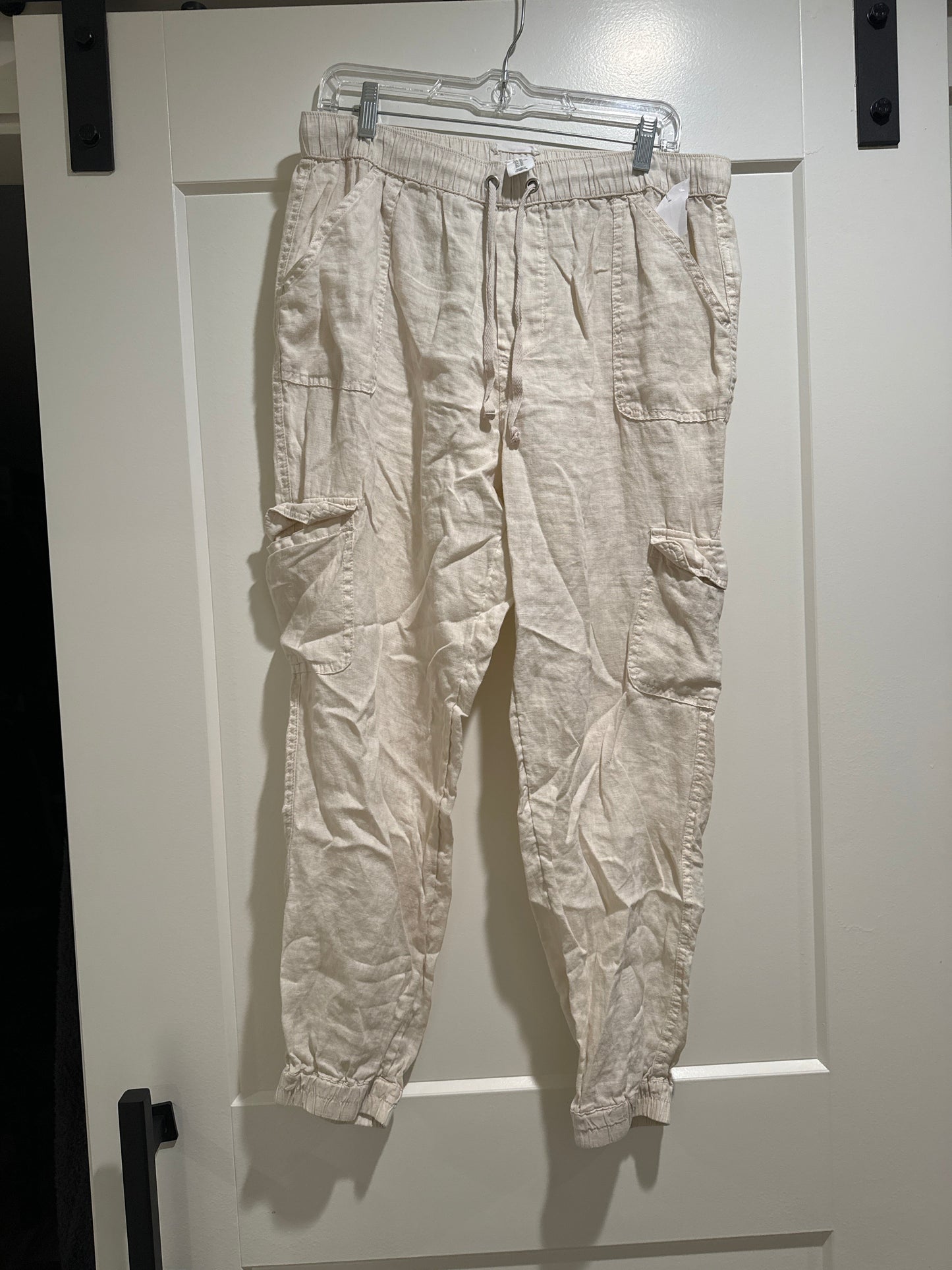 Pants Linen By Nicole Miller In White, Size: Xl