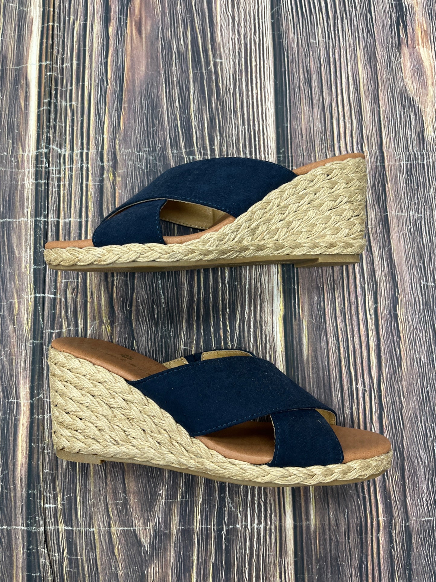 Blue Sandals Heels Wedge Tommy Bahama, Size 7