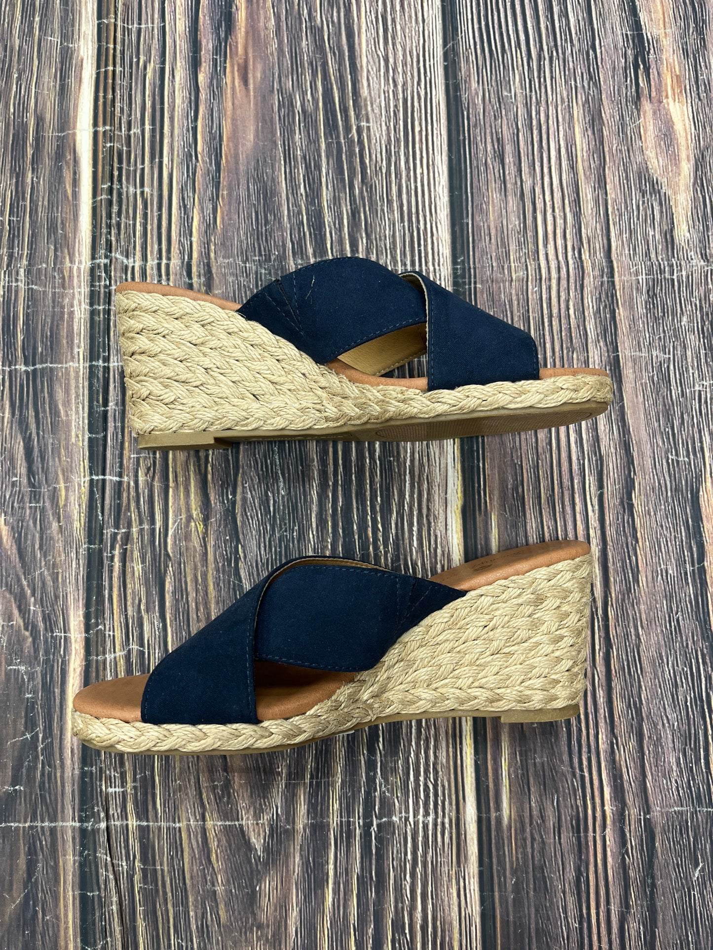 Blue Sandals Heels Wedge Tommy Bahama, Size 7