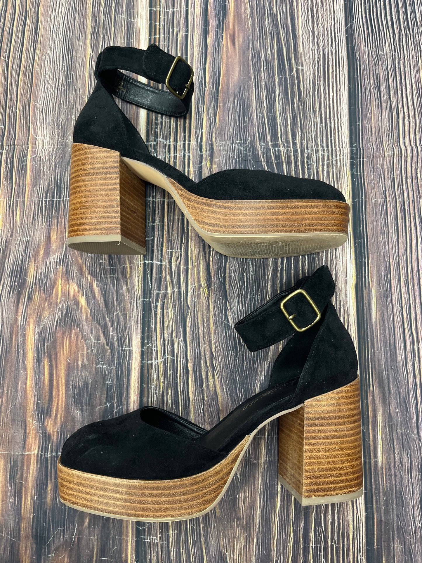 Black Sandals Heels Block House Of Harlow, Size 7.5