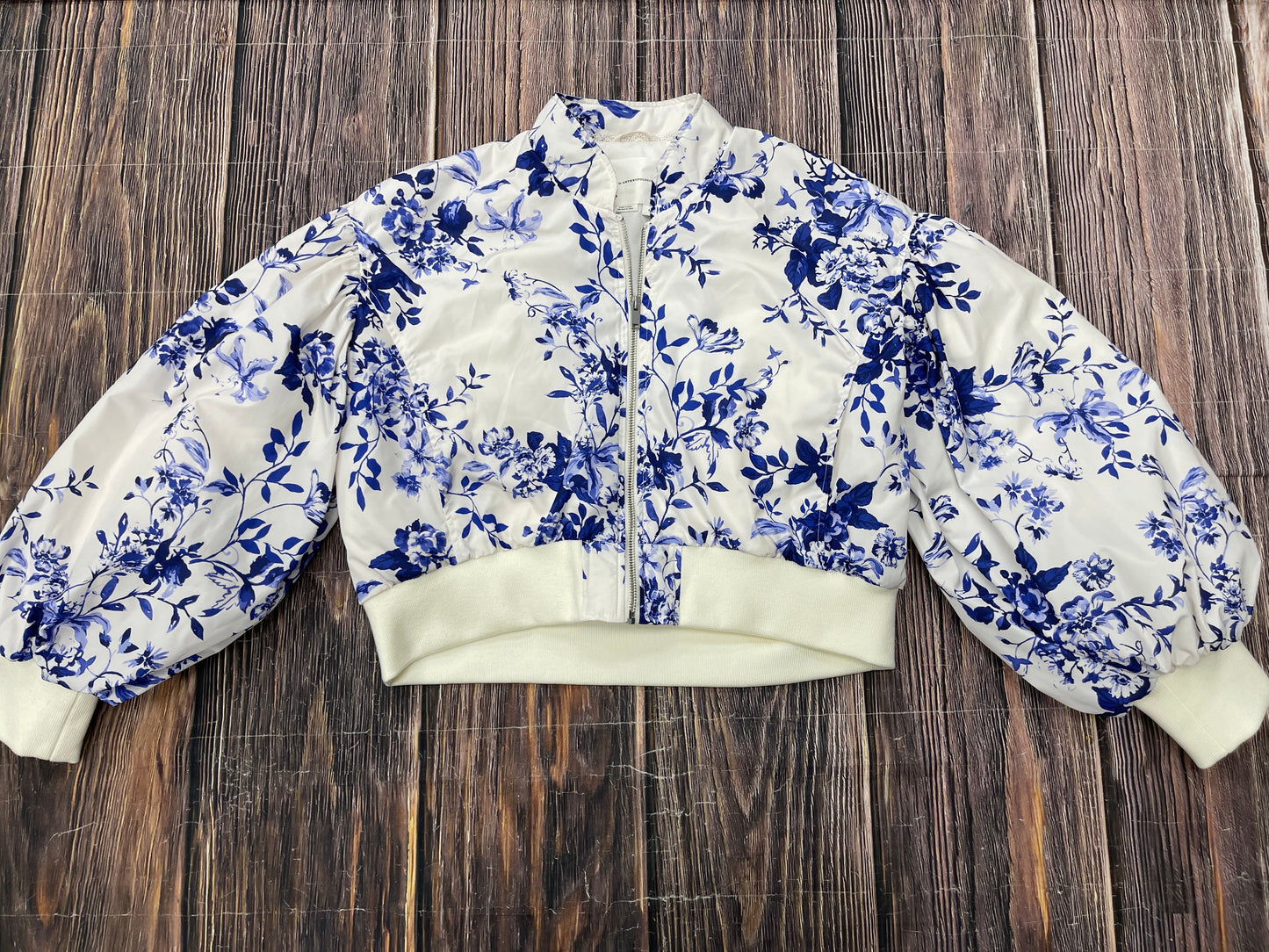 Jacket Windbreaker By Anthropologie In Blue, Size: M