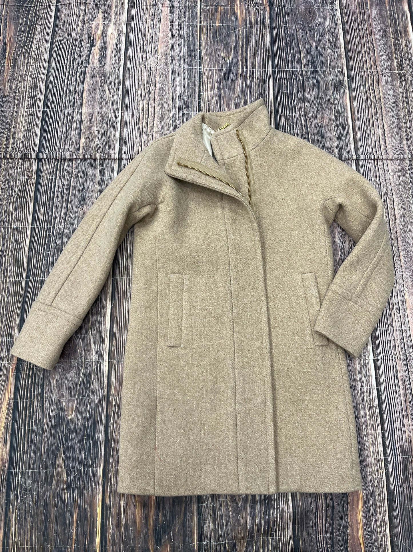 Coat Peacoat By J. Crew In Brown, Size: 0