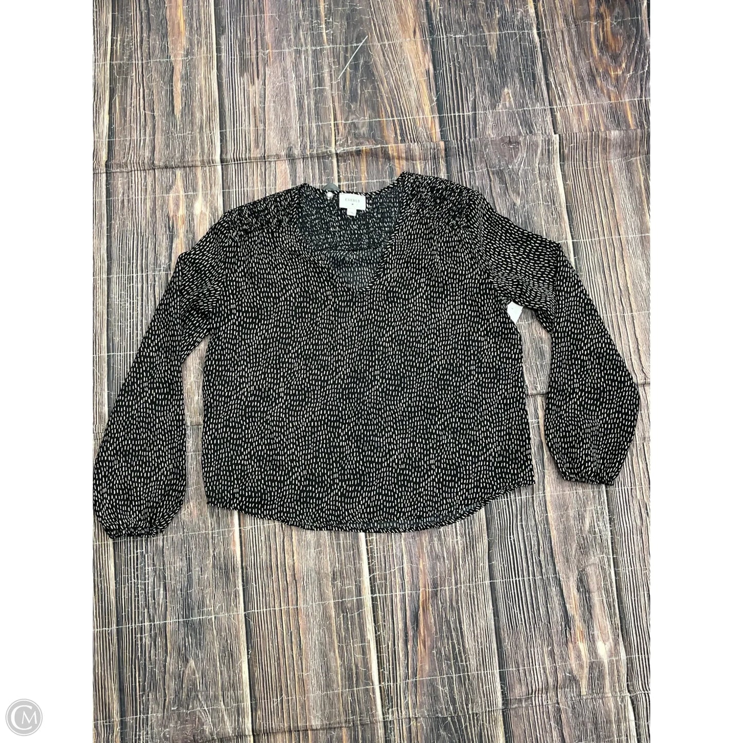 Top Long Sleeve By Everly In Black, Size: S