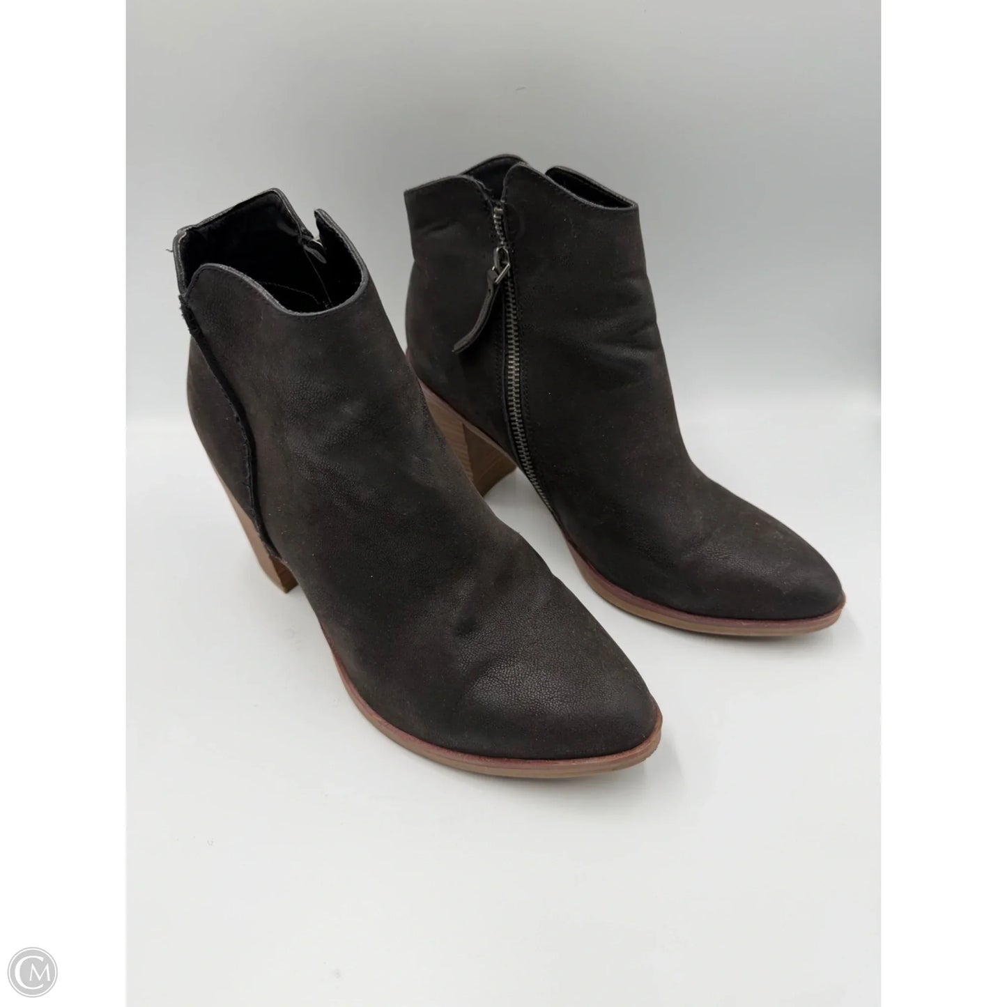 Boots Ankle Heels By Mia In Black, Size: 9