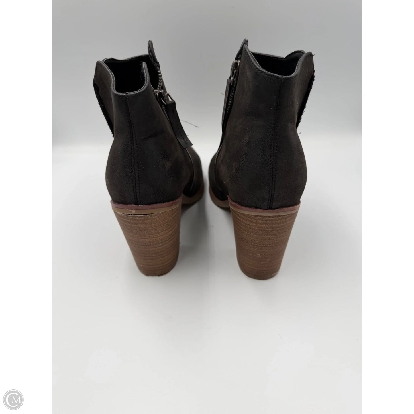 Boots Ankle Heels By Mia In Black, Size: 9