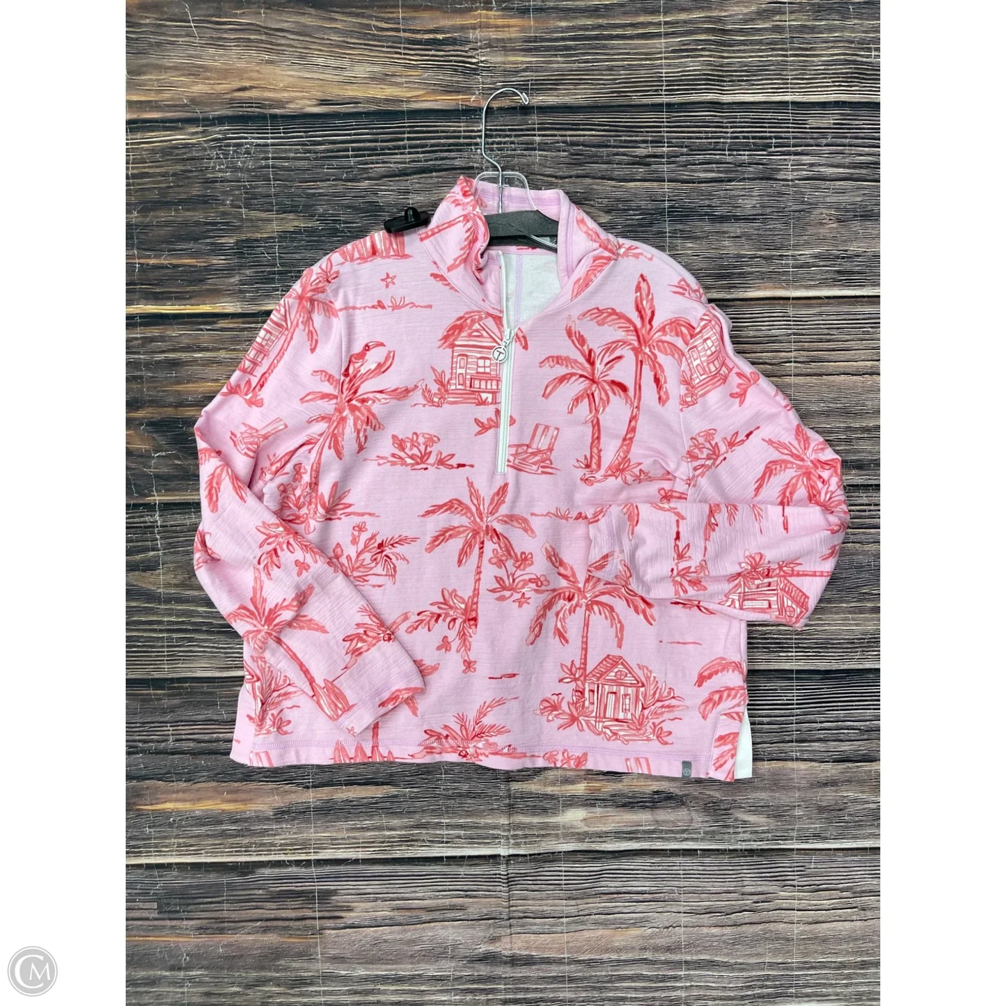 Sweatshirt Collar By Talbots In Pink, Size: L