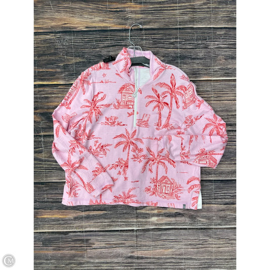 Sweatshirt Collar By Talbots In Pink, Size: L