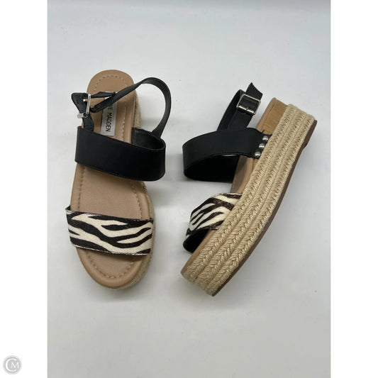 Sandals Heels Platform By Steve Madden In Brown, Size: 8.5