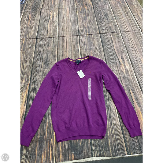 Sweater By Tommy Hilfiger In Purple, Size: Xs