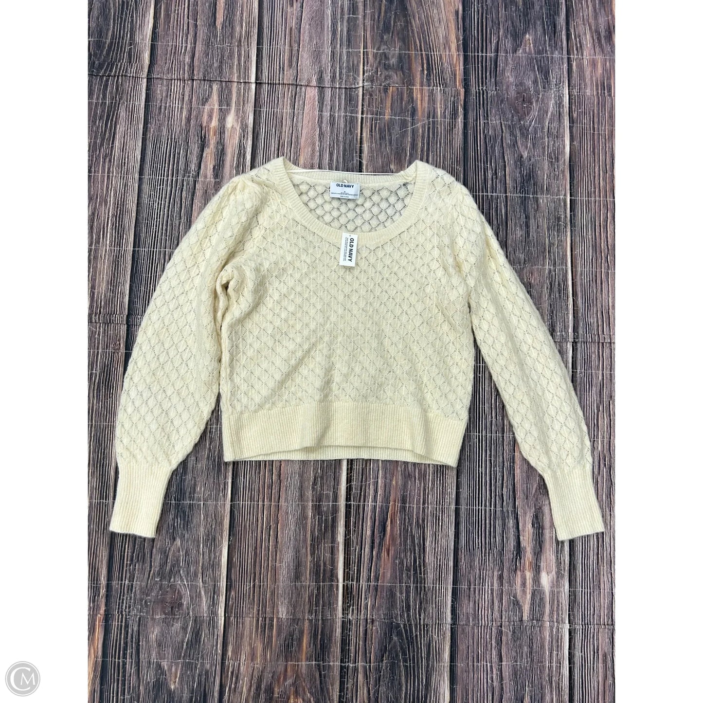 Sweater By Old Navy In Cream, Size: M