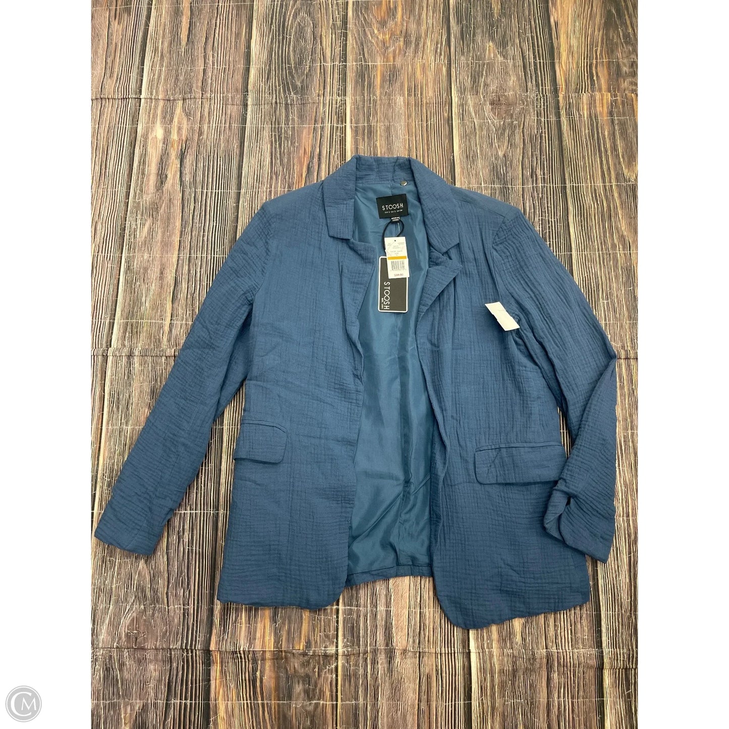 Blazer By Clothes Mentor In Blue, Size: S