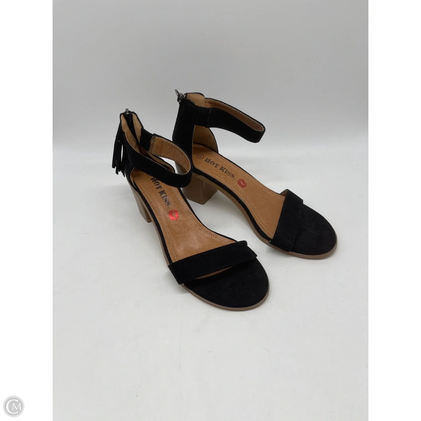 Sandals Heels Block By Hot Kiss In Black, Size: 8