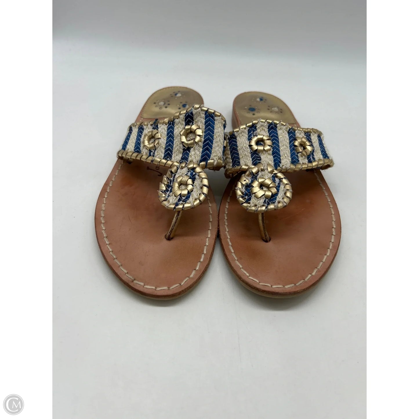 Sandals Flip Flops By Jack Rogers In Gold, Size: 9.5