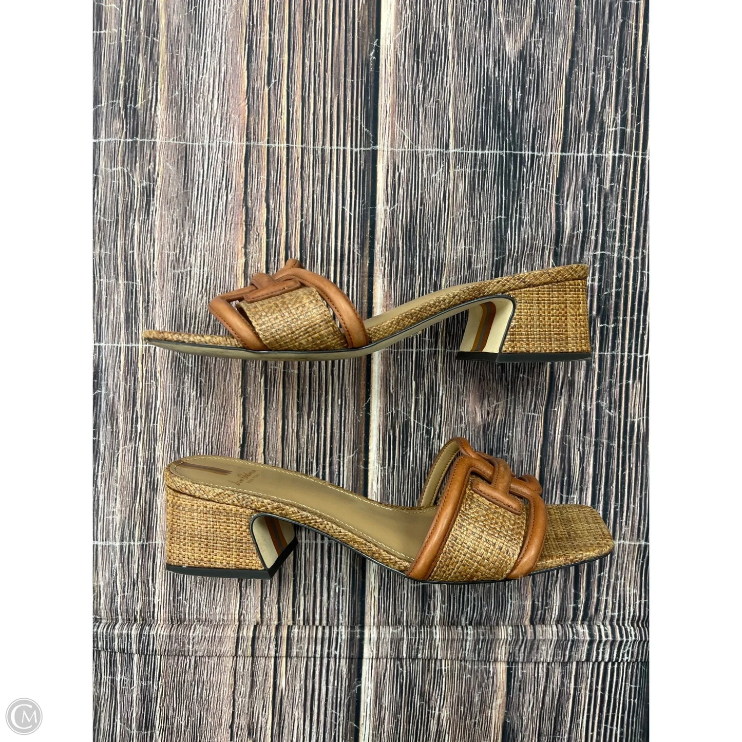 Sandals Heels Block By Sam Edelman In Brown, Size: 9.5