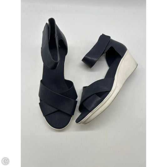 Sandals Heels Wedge By Naturalizer In Blue, Size: 8.5