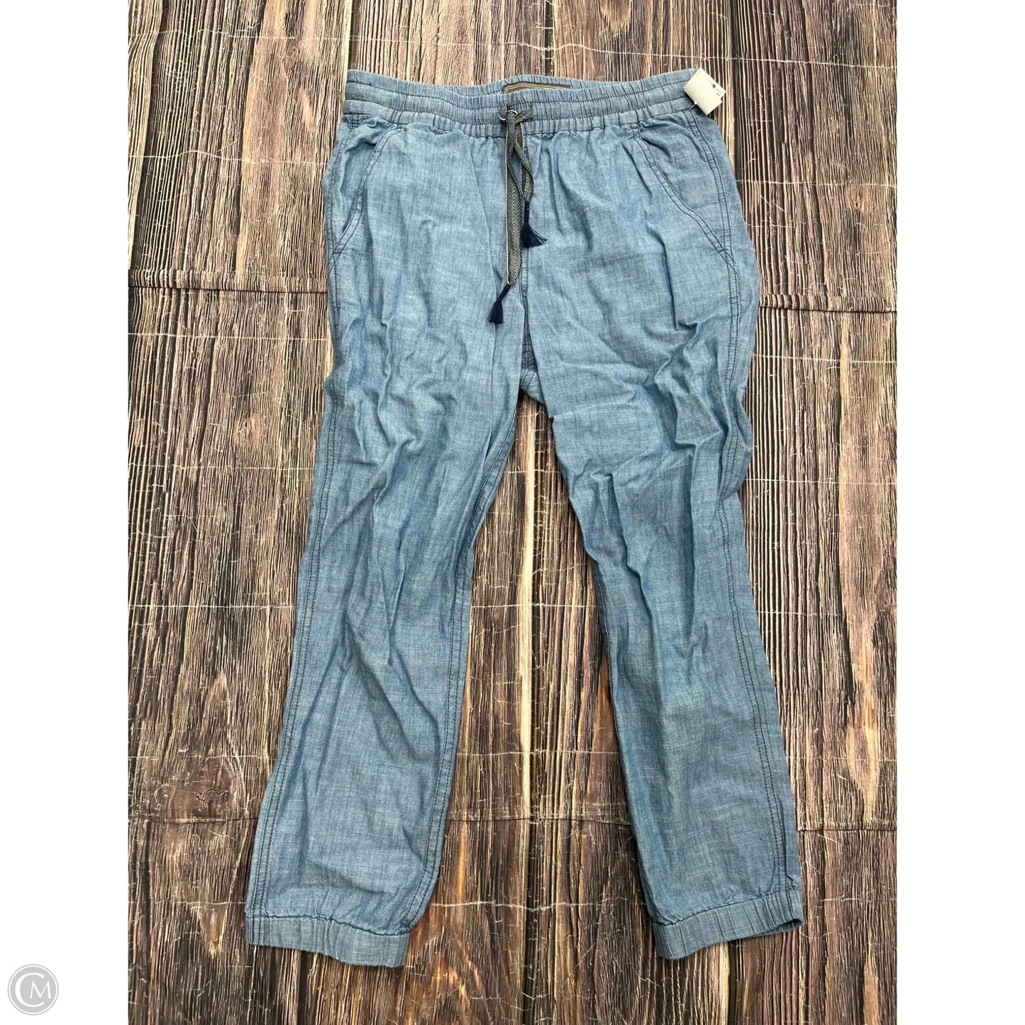 Pants Linen By Clothes Mentor In Blue, Size: 2p
