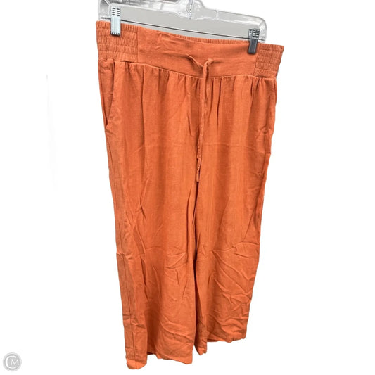 Pants Linen By Jm Collections In Orange, Size: M