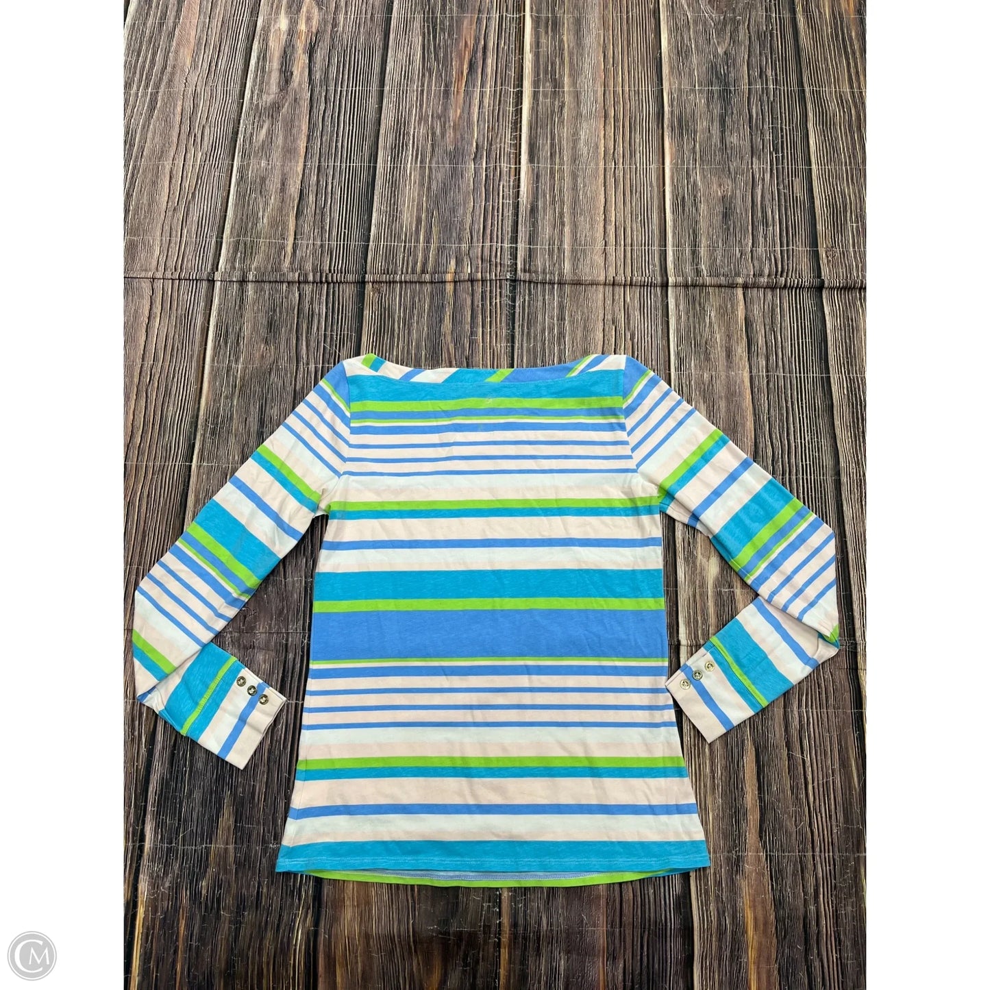 Top Long Sleeve Designer By Lilly Pulitzer In Blue, Size: M