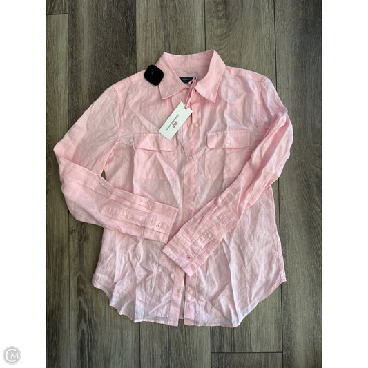 Top Long Sleeve Basic By Vineyard Vines In Pink, Size: Xs